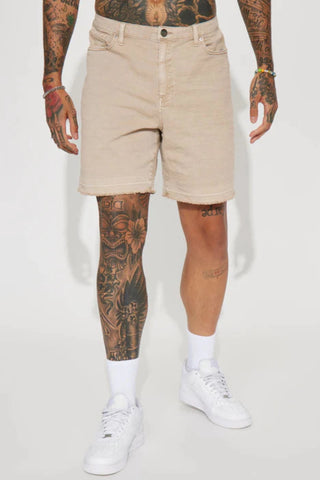 Mojave Relaxed Denim Shorts - Tan