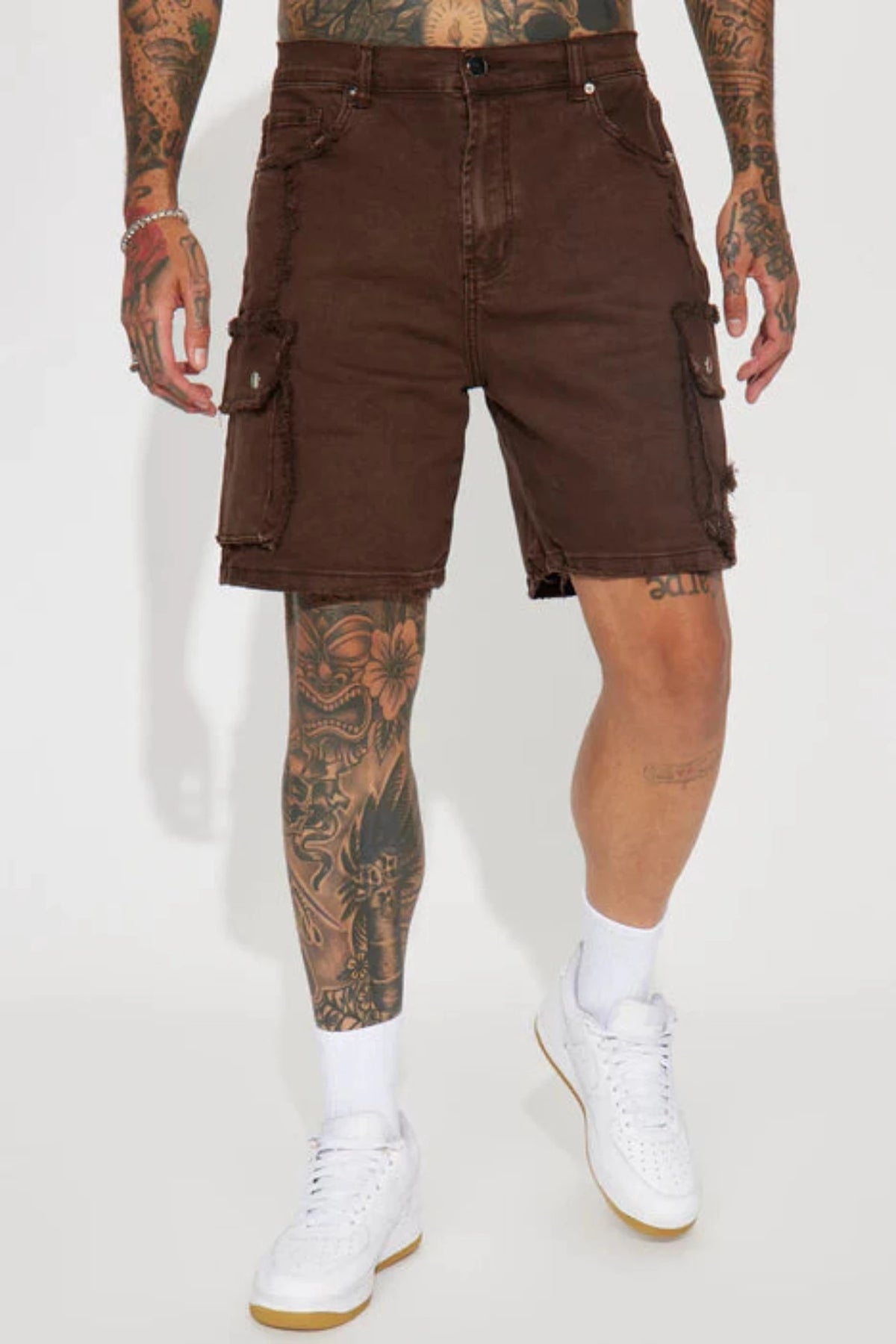 In It Twill Cargo Shorts - Chocolate