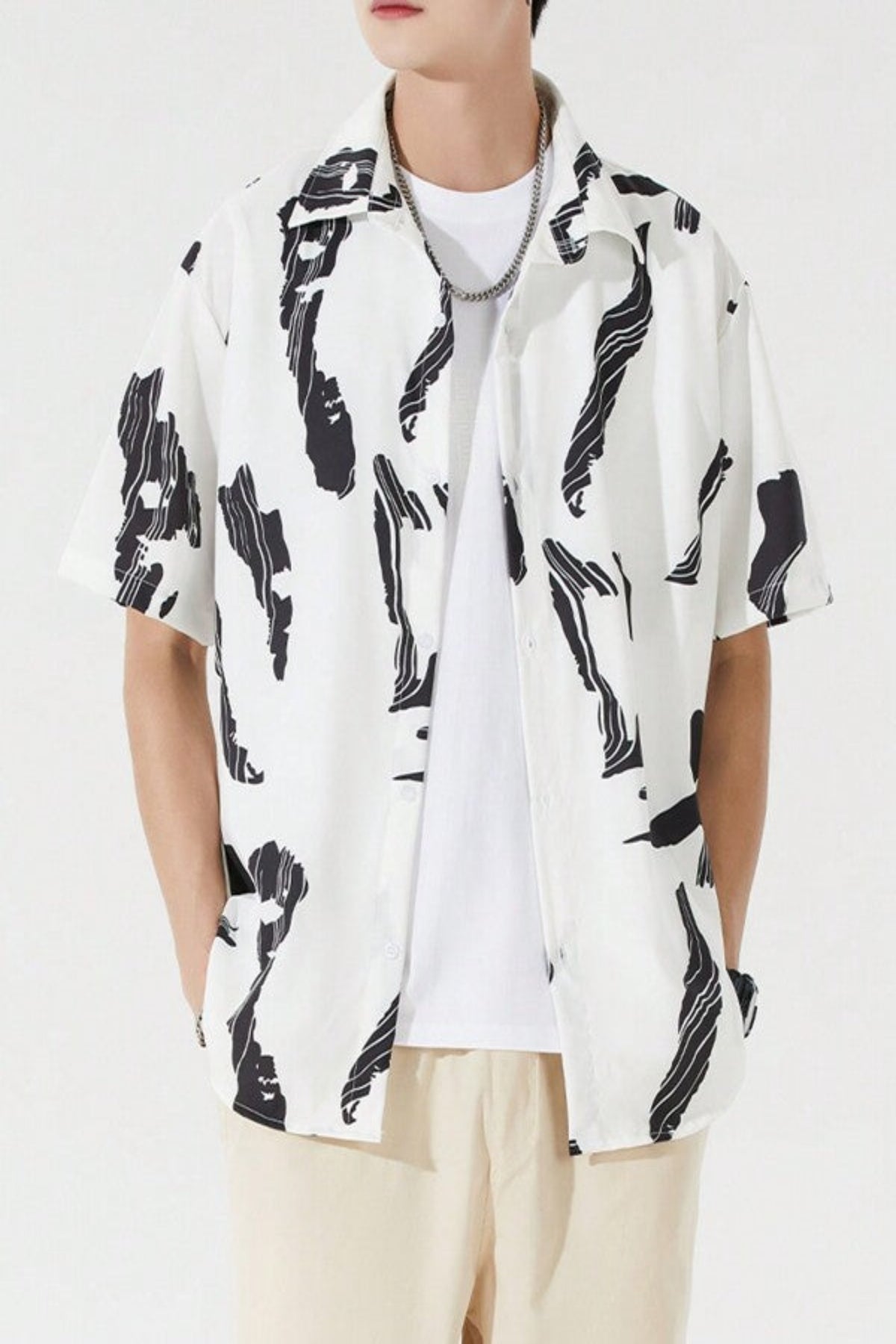 Men Graphic Print Shirt Without Tee