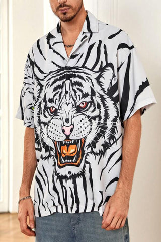 Men Tiger Print Shirt