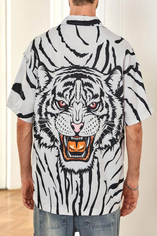 Men Tiger Print Shirt