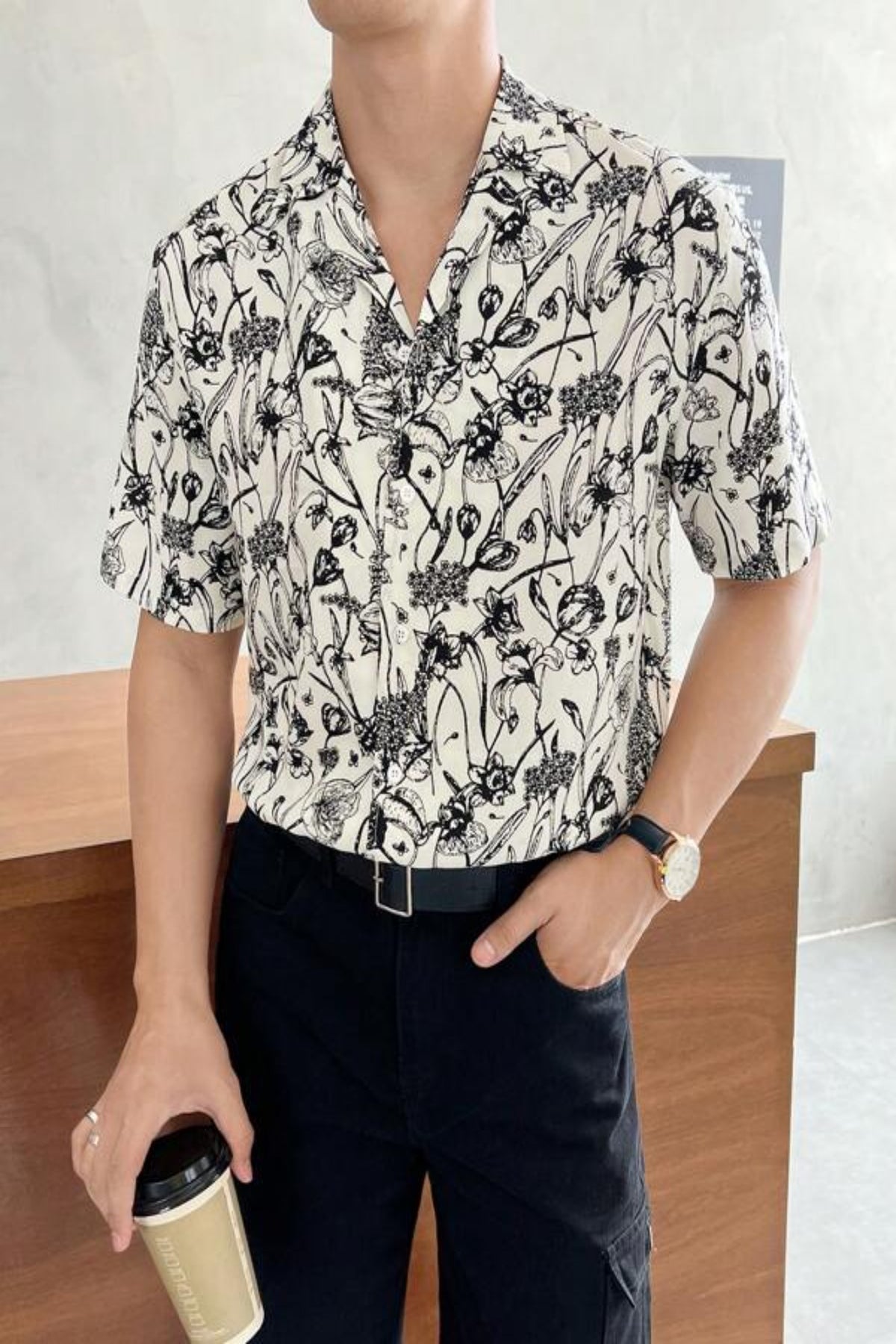 Men Allover Floral Print Shirt