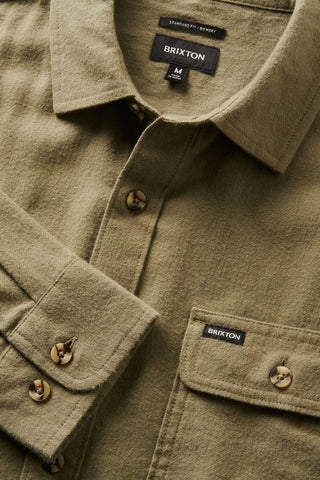 Bowery Lightweight Ultra Soft L/S Flannel - Olive Surplus