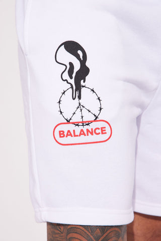 Ruthless Balance Sweatshort - White