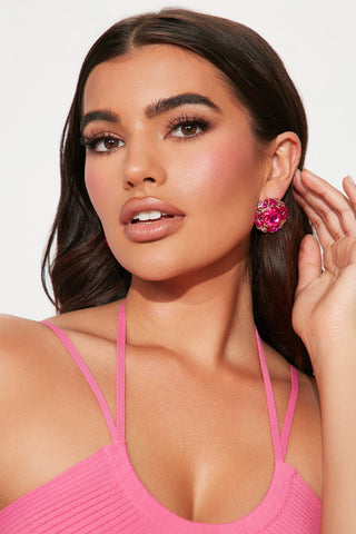 Met Gala Earrings - Gold/Fuchsia