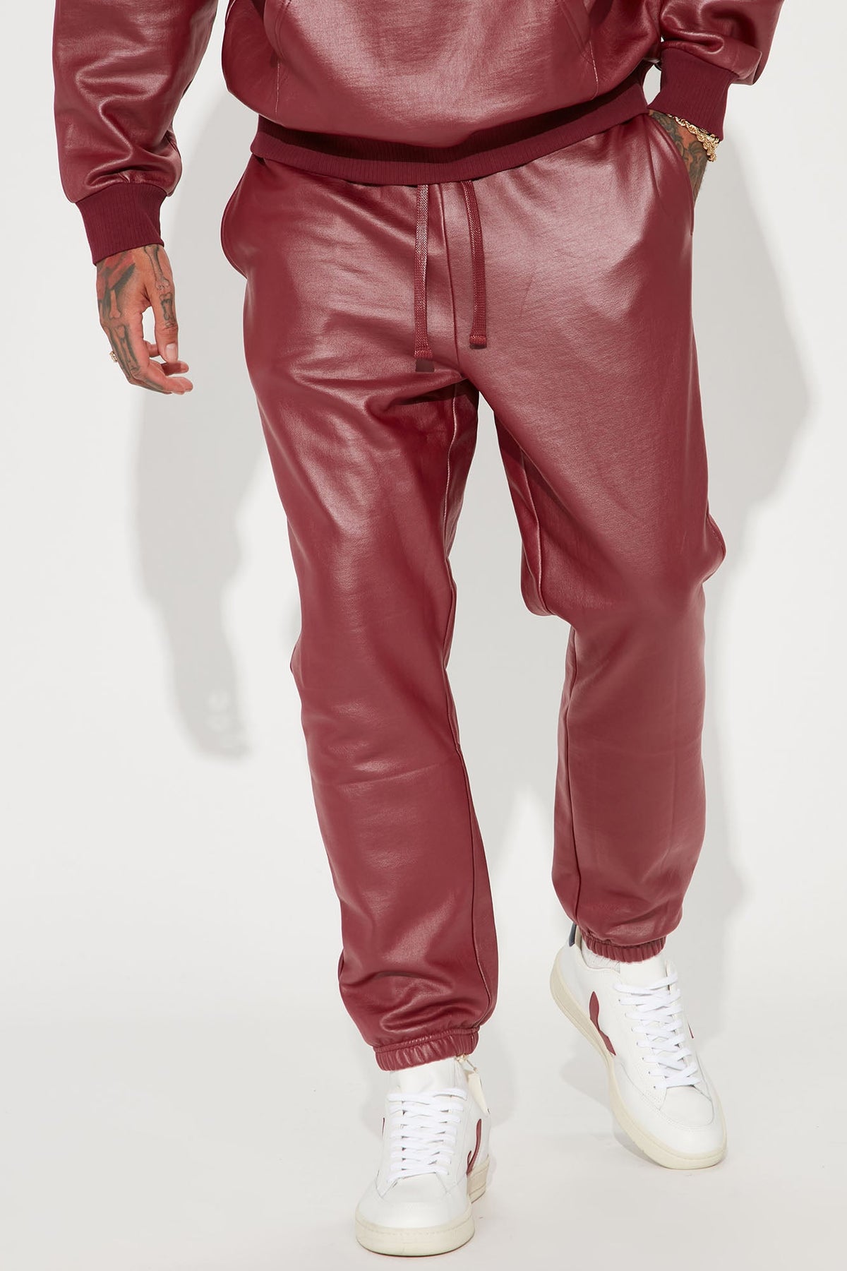 Tyson Waxed Fleece Jogger - Burgundy