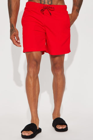 Montez Volley Swim Trunk - Brick Red