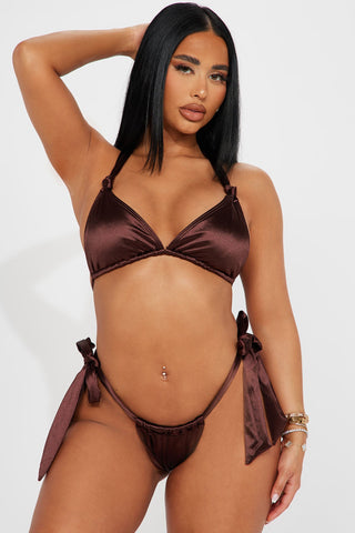 Slow Down A Bit 2 Piece Bikini - Chocolate