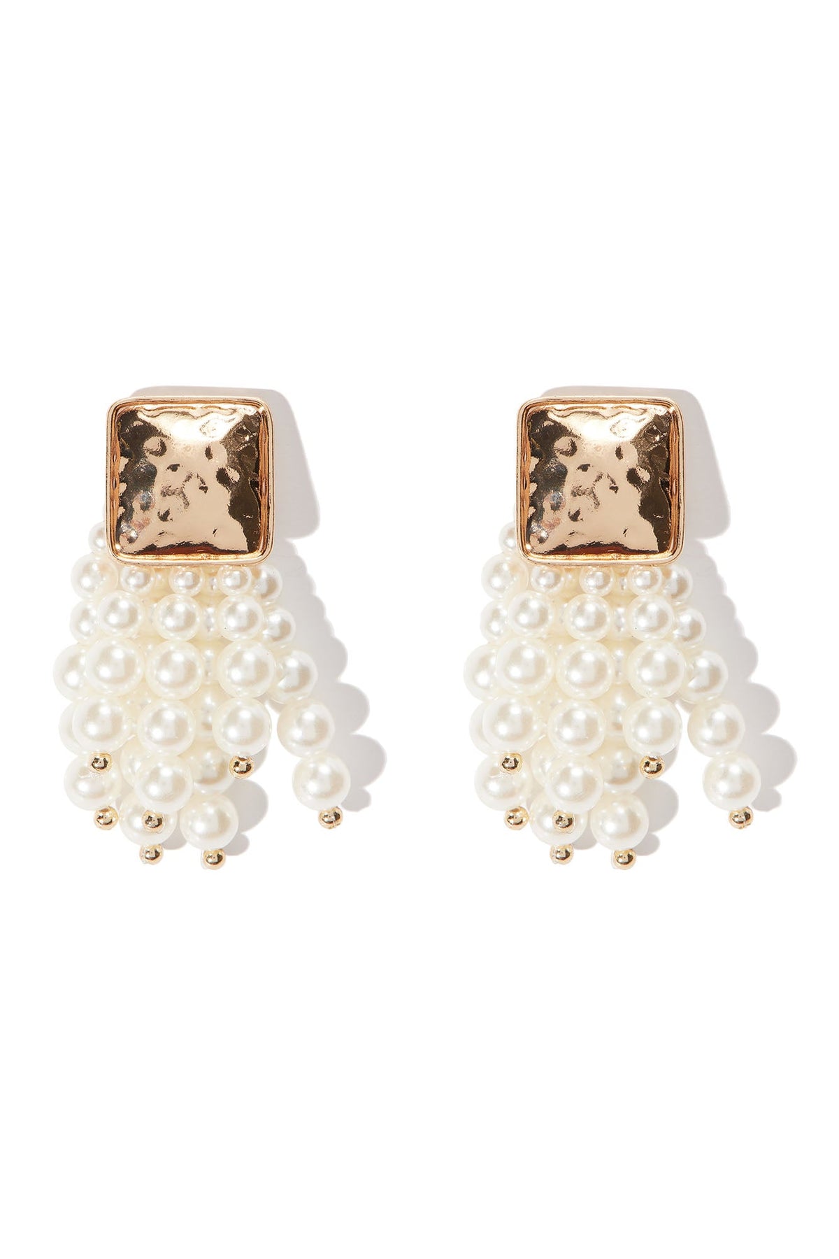 On Another Level Earrings - White/Gold