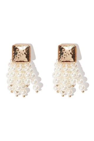 On Another Level Earrings - White/Gold