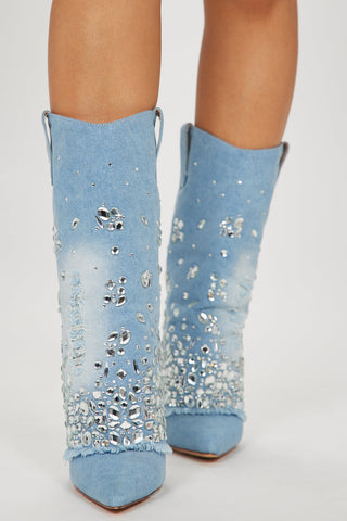 Forever Rich Booties - Blue