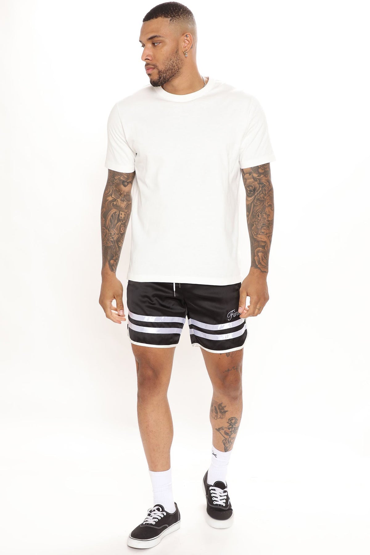 Smooth Finesser Satin Shorts - Black