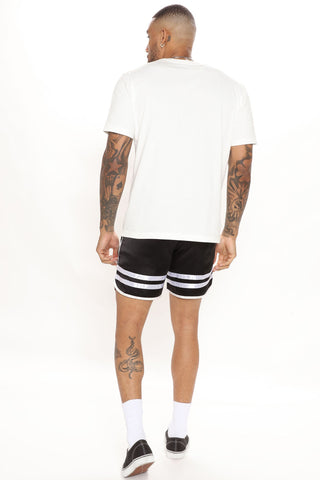 Smooth Finesser Satin Shorts - Black