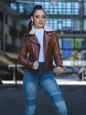 Juniper Brown Leather Jacket