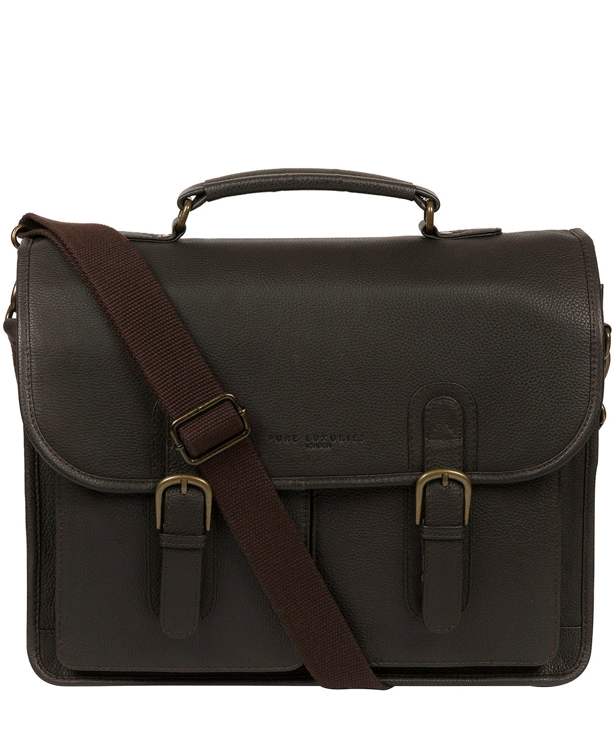 'Bank' Brown Leather Work Bag