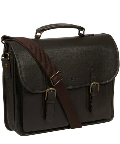 'Bank' Brown Leather Work Bag