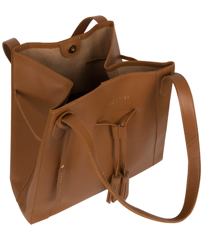 'Bembridge' Saddle Tan Vegetable-Tanned Leather Extra-Large Shoulder Bag